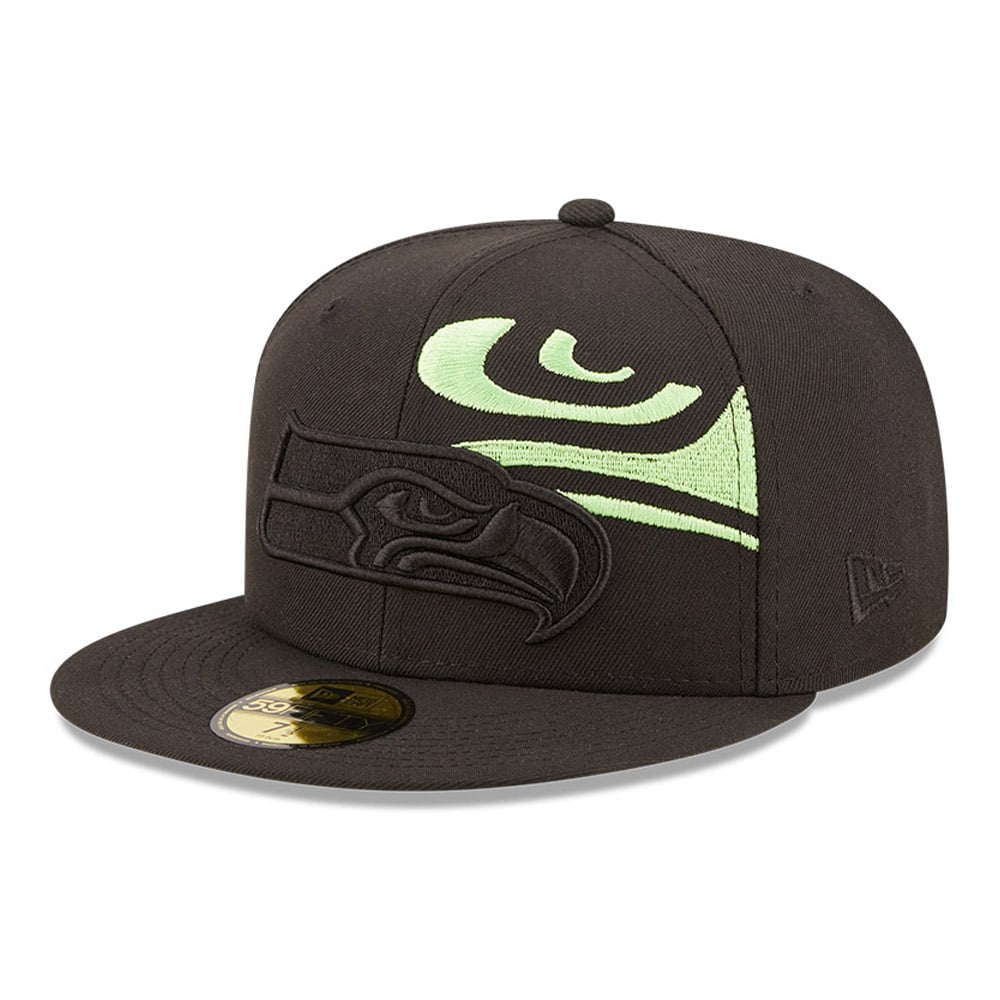 New Era Seattle Seahawks Black White 59fifty Fitted Cap Basecap Limited Edition 