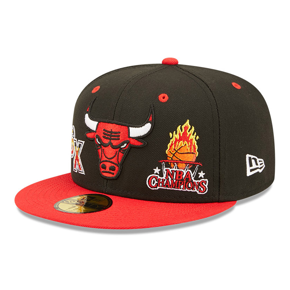 Chicago Bulls NBA Fire Black 59FIFTY Cap