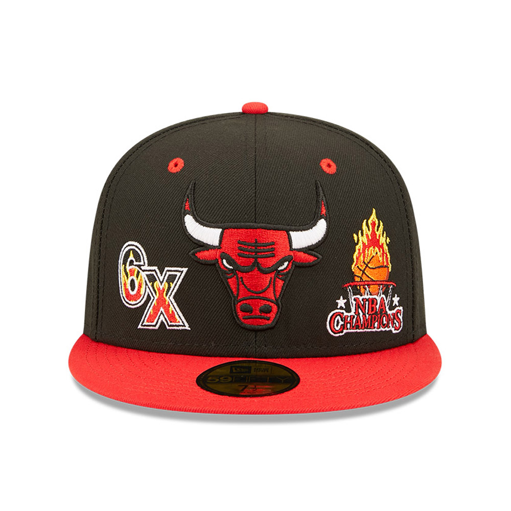 Chicago Bulls NBA Fire Black 59FIFTY Cap