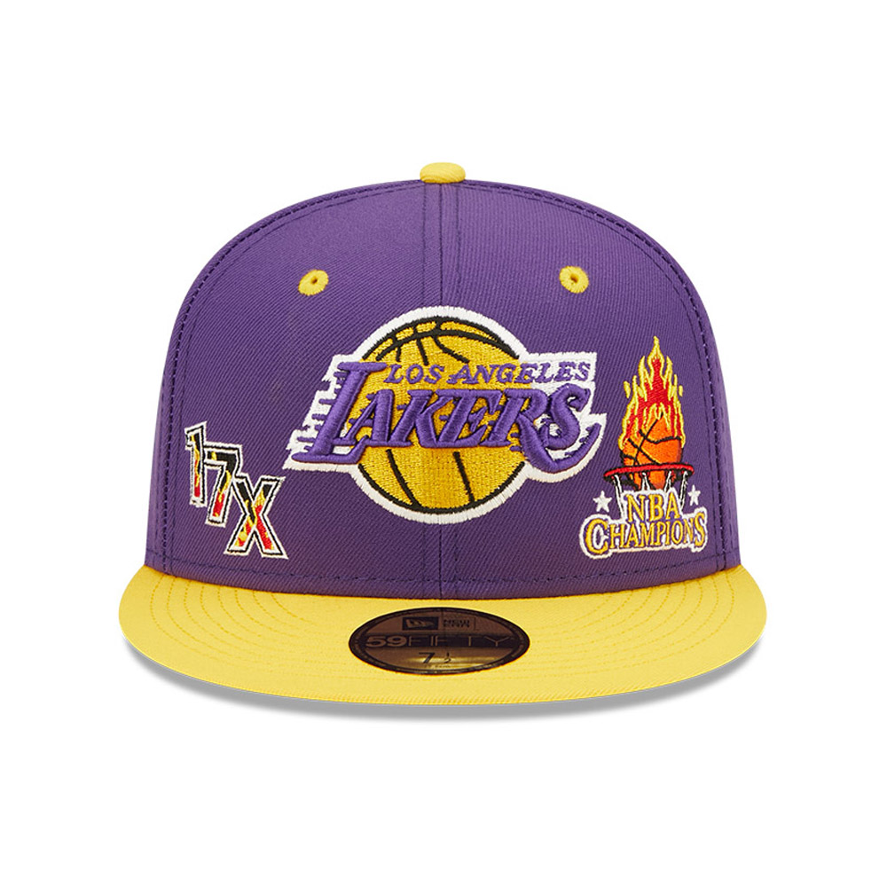 LA Lakers NBA Fire Purple 59FIFTY Cap
