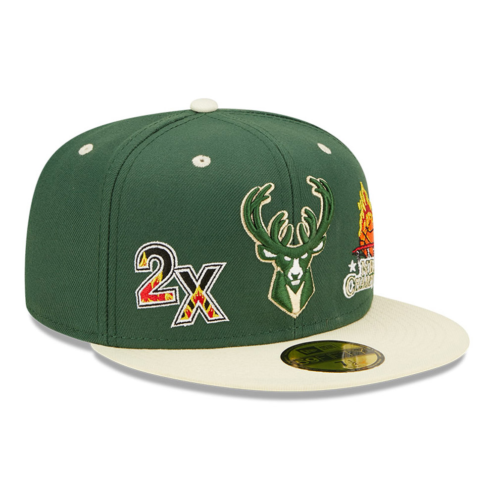 Milwaukee Bucks NBA Fire Green 59FIFTY Cap