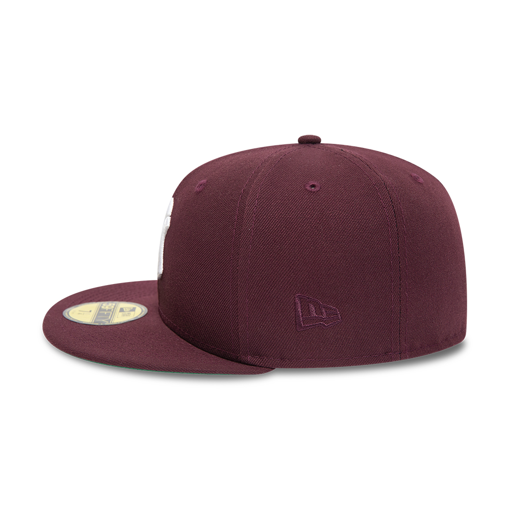 New York Yankees Side Patch Maroon 59FIFTY Fitted Cap
