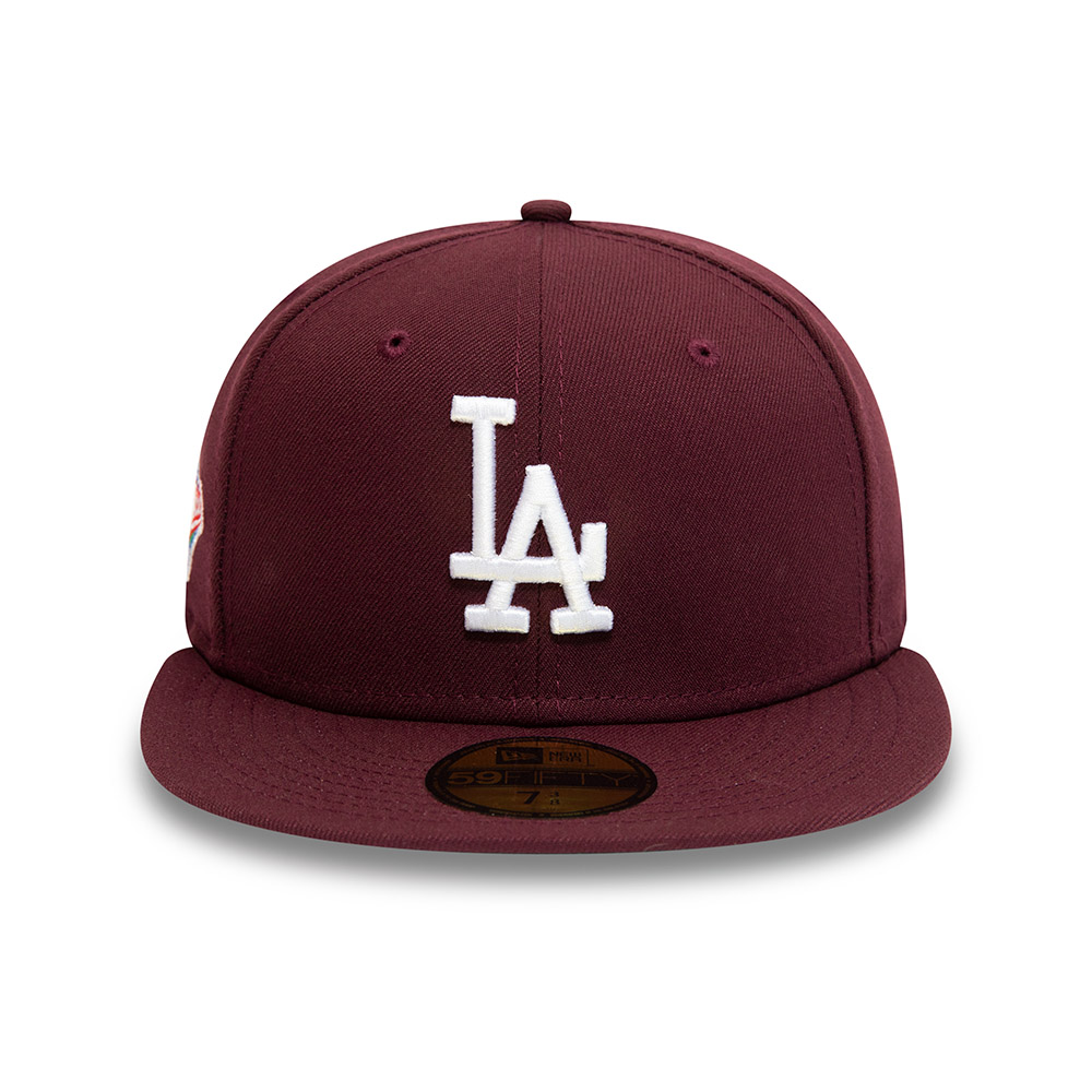 LA Dodgers Side Patch Maroon 59FIFTY Fitted Cap