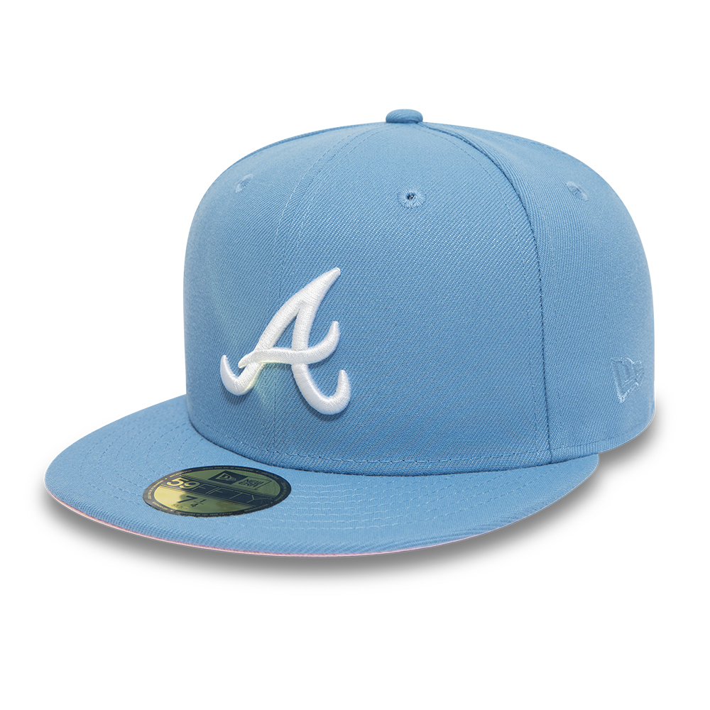 Official New Era Atlanta Braves MLB Pastel Sky Blue 59FIFTY Fitted Cap  B5188_251