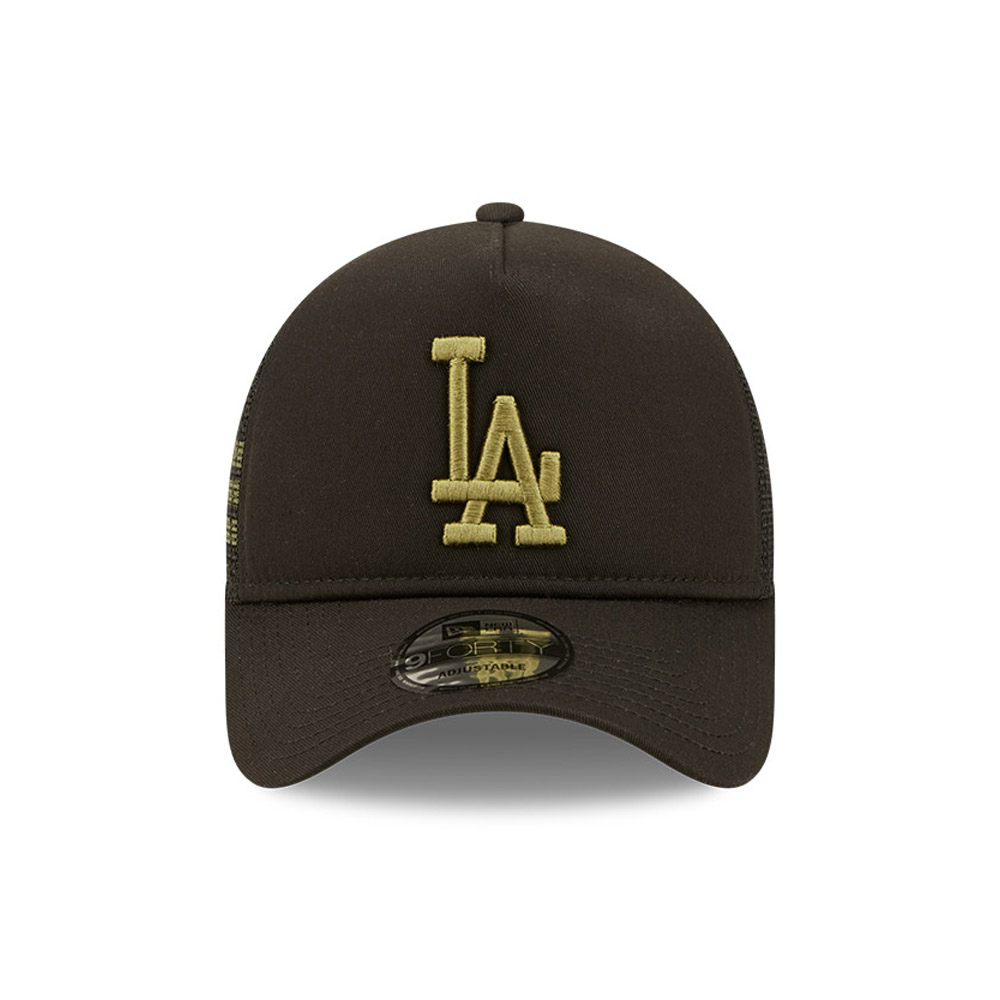 LA Dodgers x Alpha Industries Black 9FORTY Trucker Cap