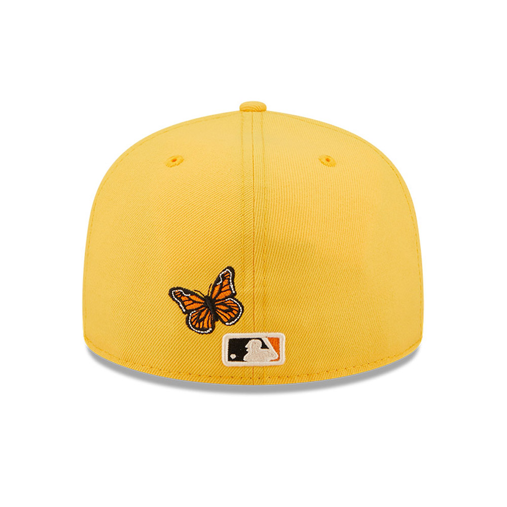 LA Dodgers MLB Butterfly Yellow 59FIFTY Fitted Cap