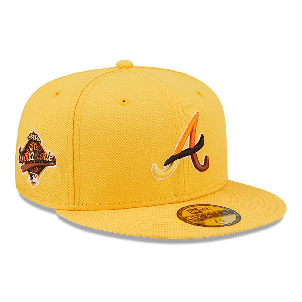 Casquette 59FIFTY Fitted Atlanta Braves MLB Butterfly Jaune
