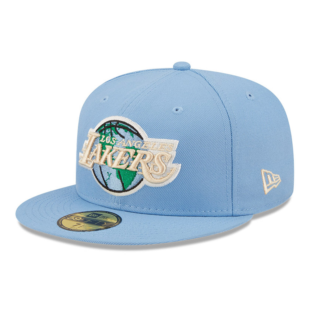 LA Lakers NBA Global Blue 59FIFTY Fitted Cap