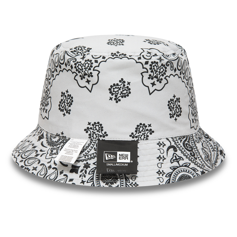 New Era Paisely Black Reversible Bucket Hat