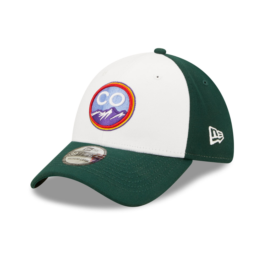 Official New Era Colorado Rockies MLB City Connect Green 39THIRTY Stretch  Fit Cap B5339_258