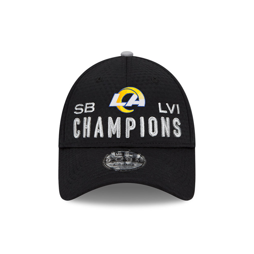 New Era Black LA Rams Super Bowl LVI Champions 9FORTY