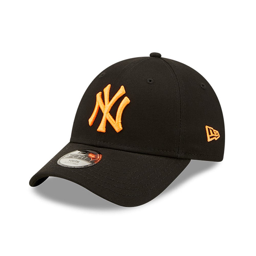 New York Yankees MLB Neon Kids Black 9FORTY Cap