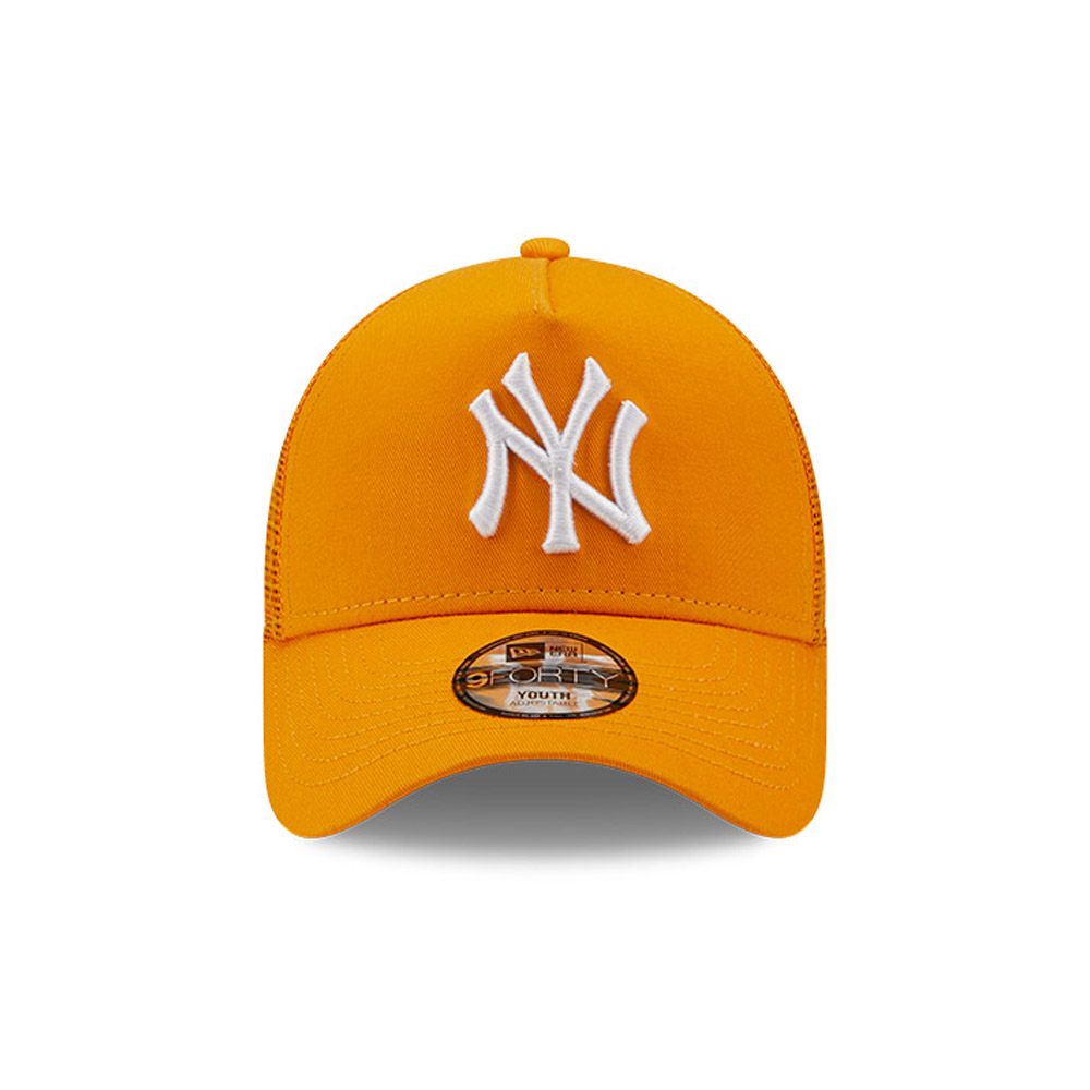 New York Yankees Logo Kids Gold A-Frame Trucker Cap