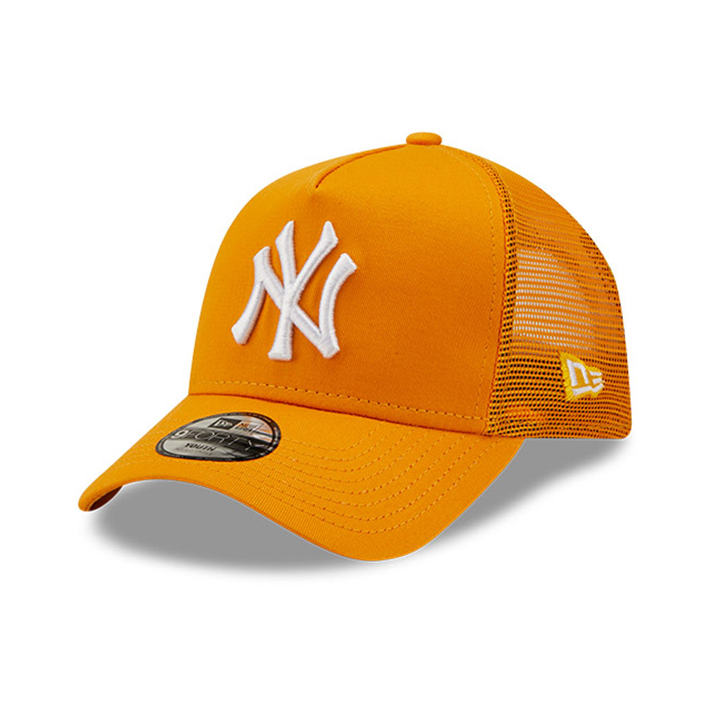New York Yankees Logo Kids Gold A-Frame Trucker Cap