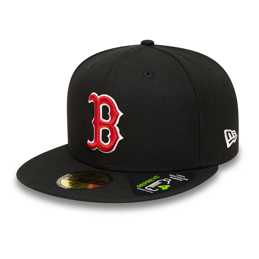 Gorra oficial New Era Boston Red Sox MLB Repreve Black 59FIFTY Fitted