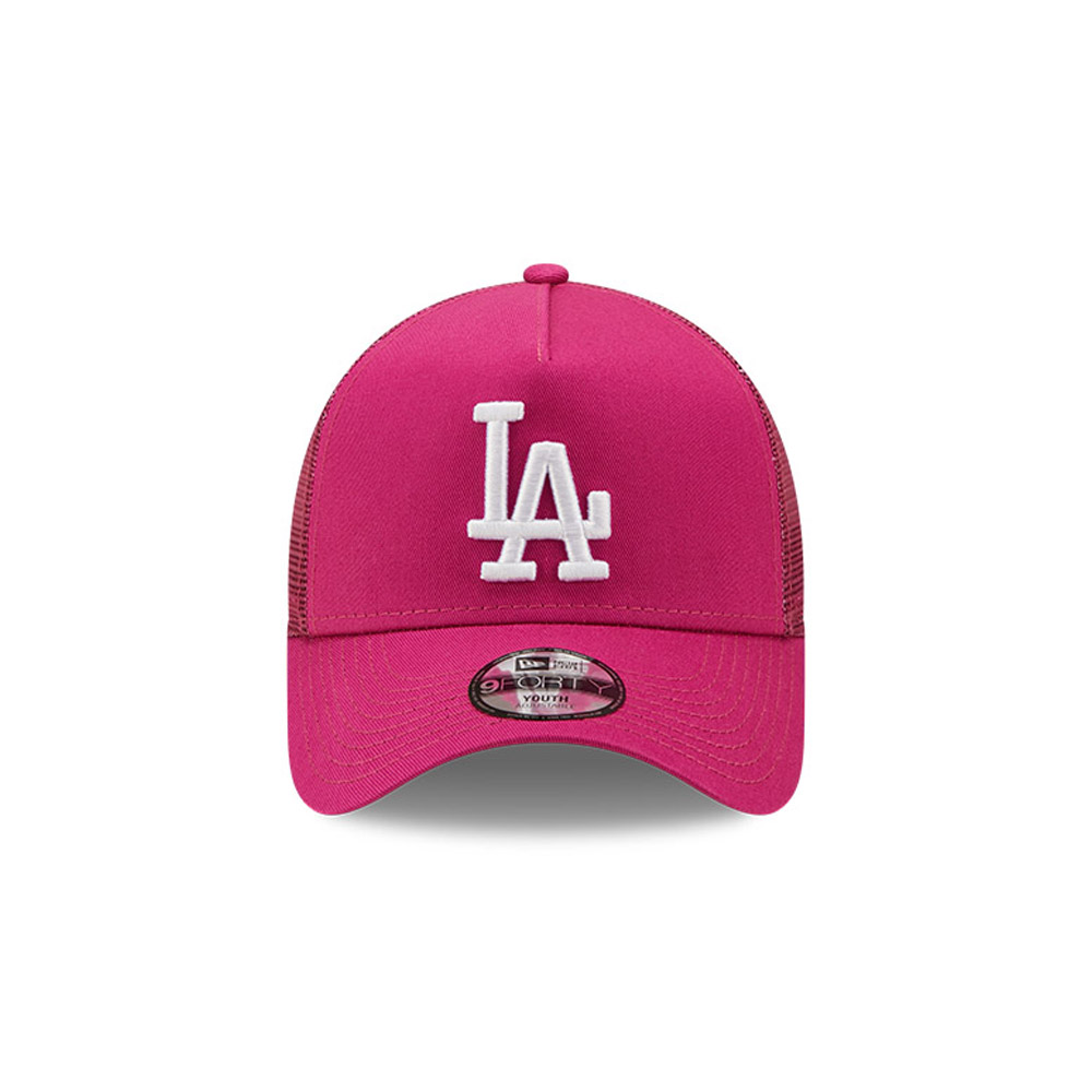 LA Dodgers Logo Kids Pink A-Frame Trucker Cap