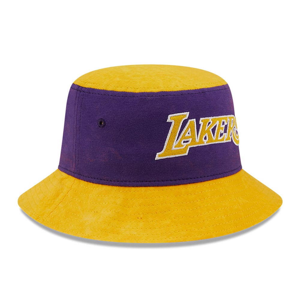 LA Lakers Washed Pack Yellow Bucket Hat