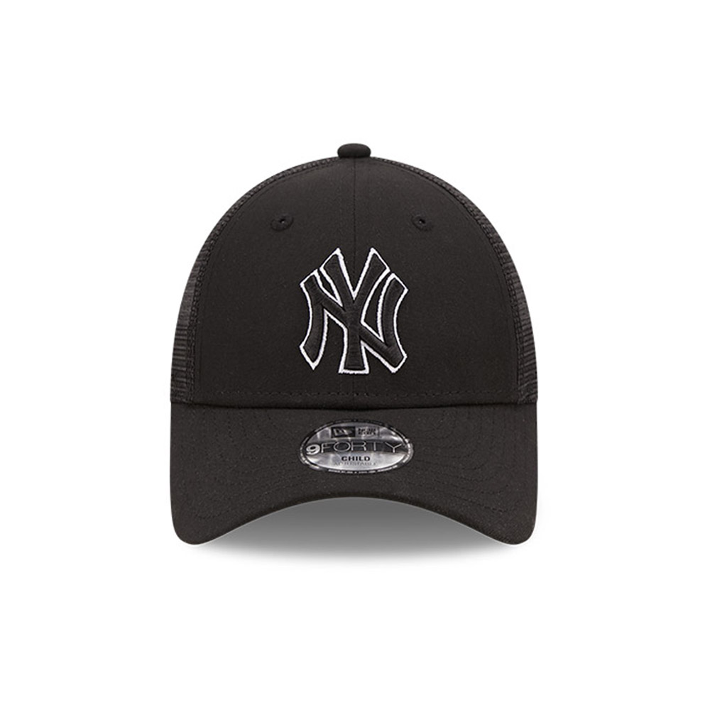 New York Yankees Home Field Kids Black 9FORTY Trucker Cap