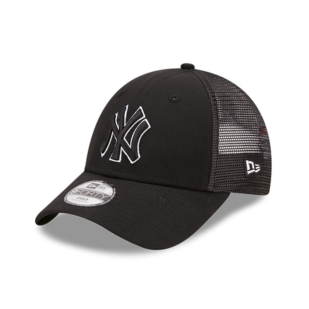 New York Yankees Home Field Kids Black 9FORTY Trucker Cap
