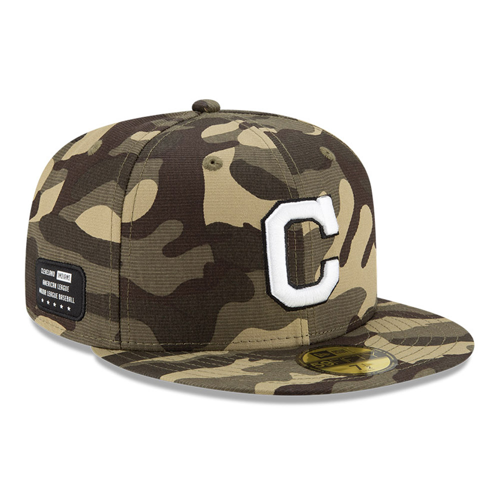 Cleveland Indians MLB Armed Forces Navy 59FIFTY Gorra
