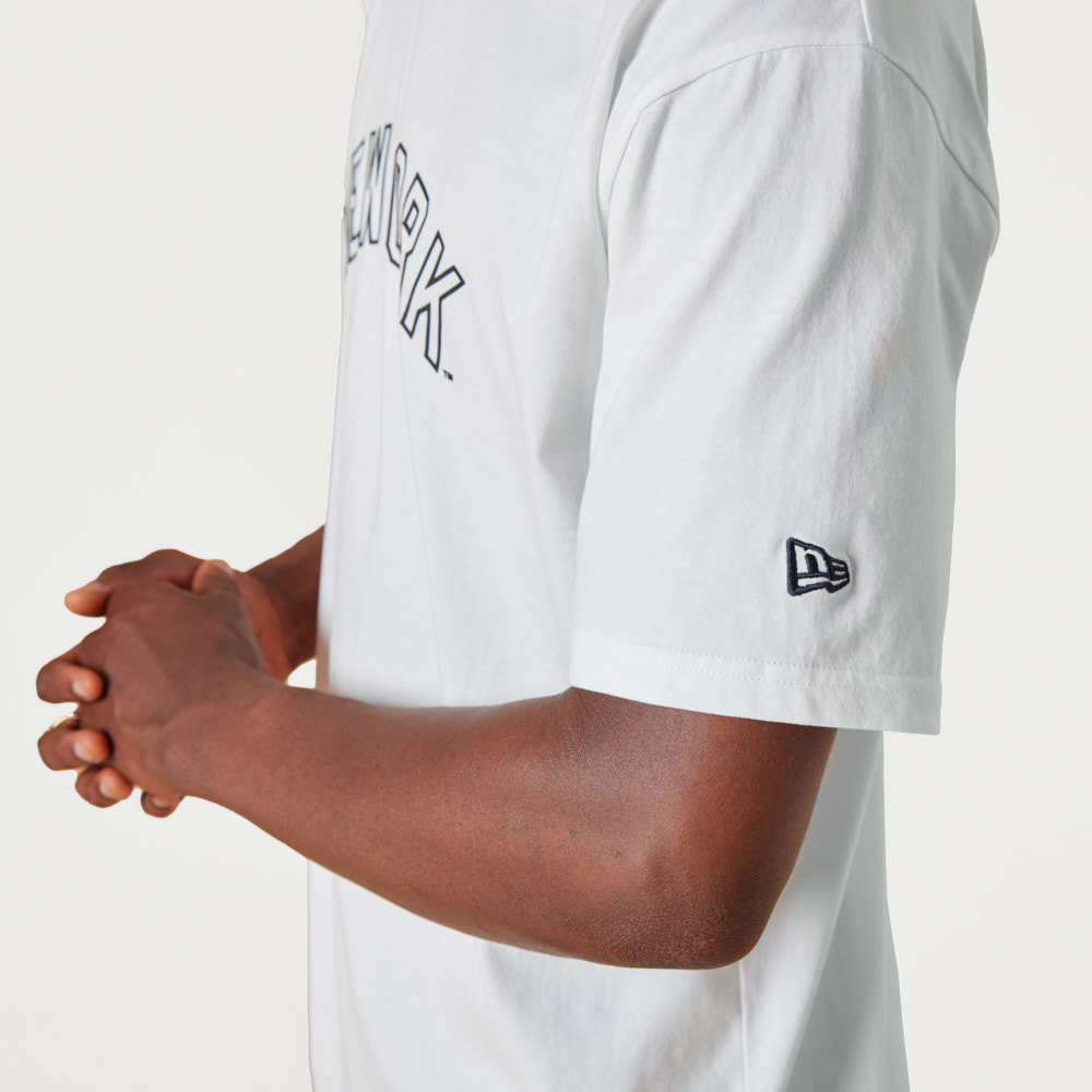 New York Yankees Wordmark White T-Shirt