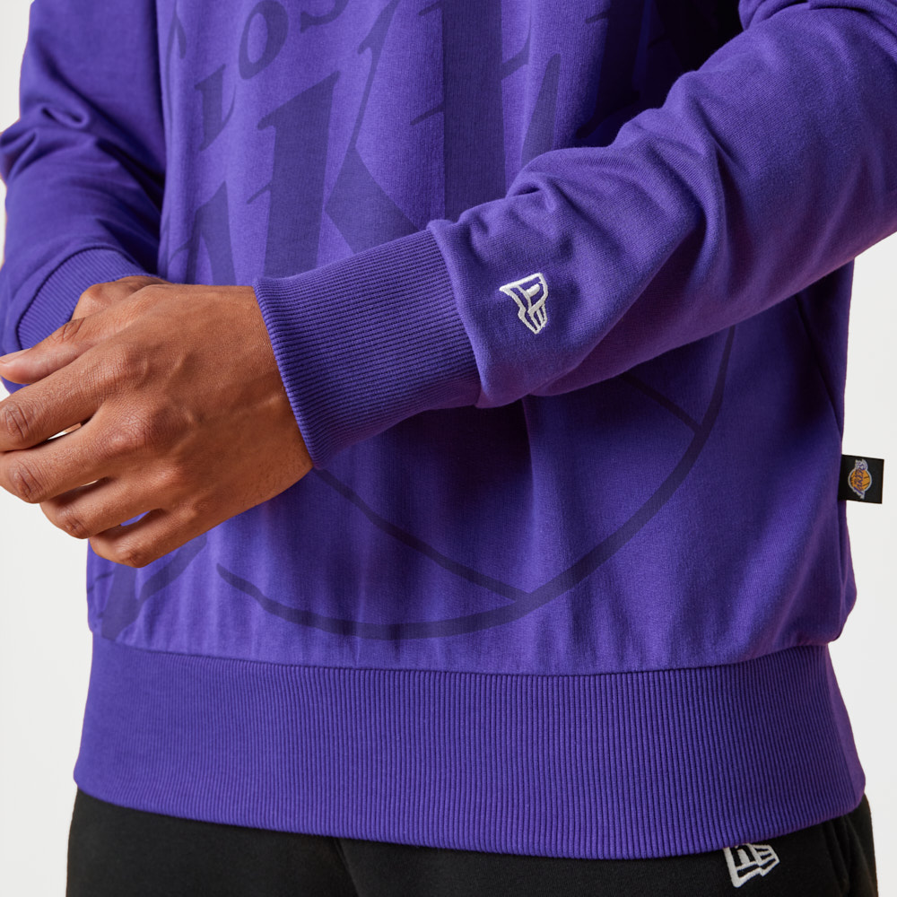 LA Lakers Washed Graphic Purple Sweatshirt