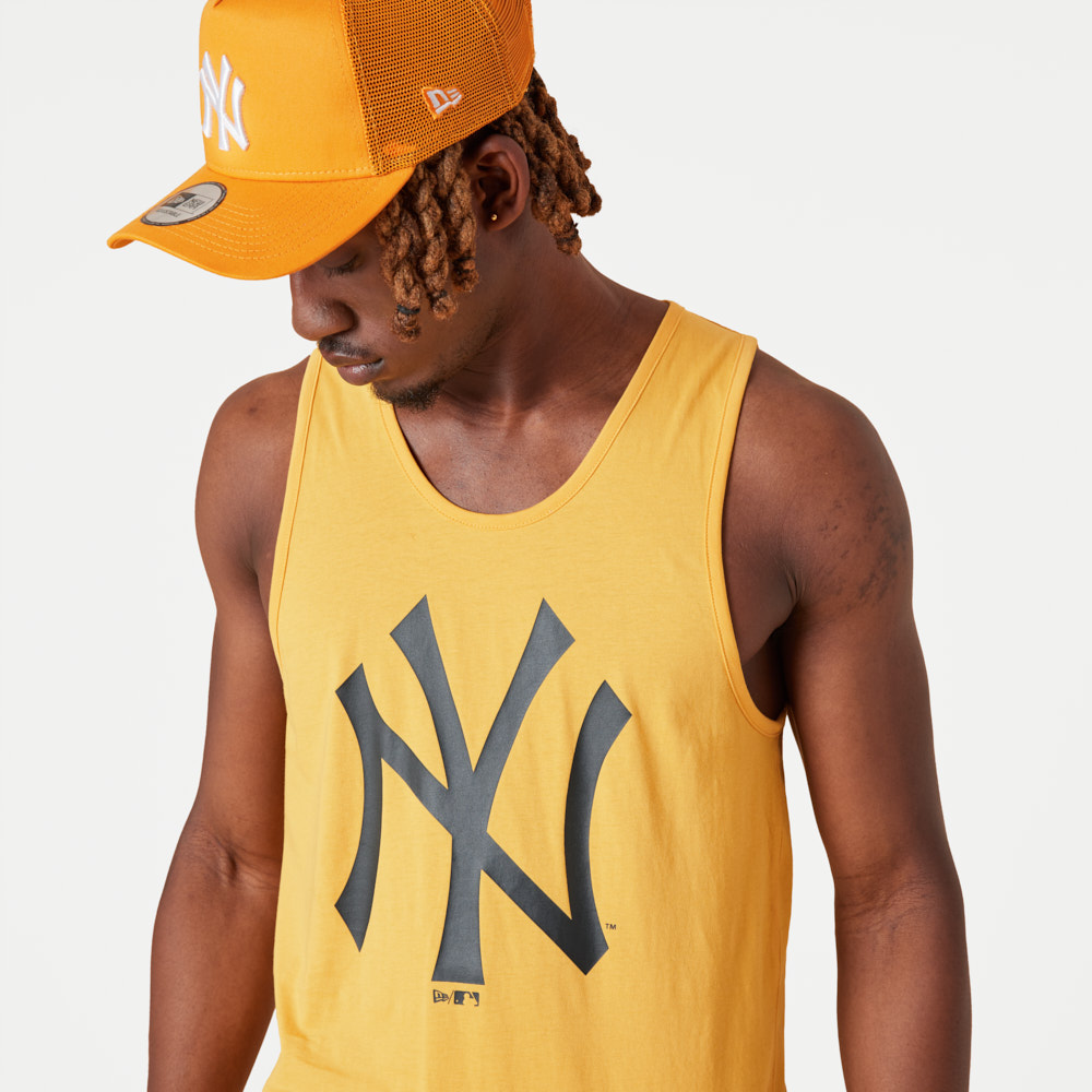 New York Yankees MLB Team Logo Yellow Tank Top