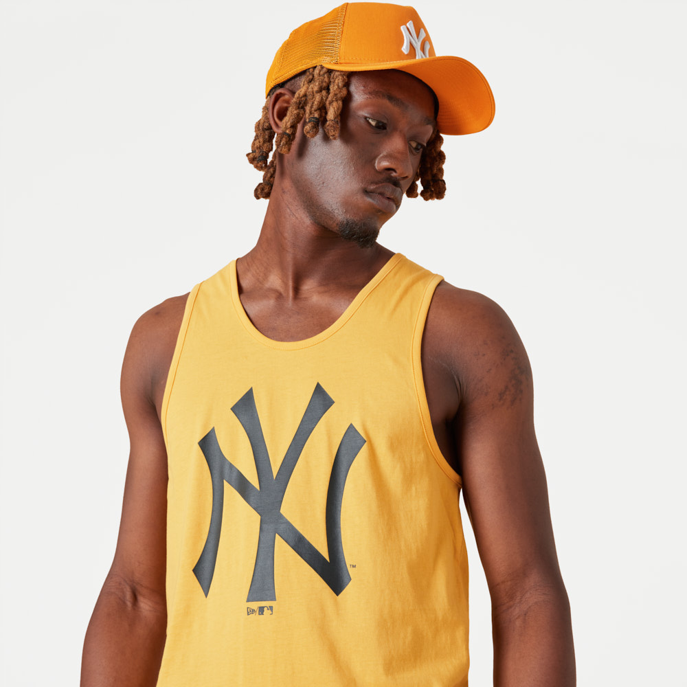 New York Yankees MLB Team Logo Yellow Tank Top