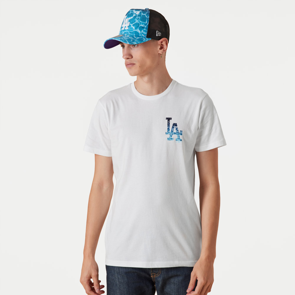 LA Dodgers MLB Logo Infill White T-Shirt