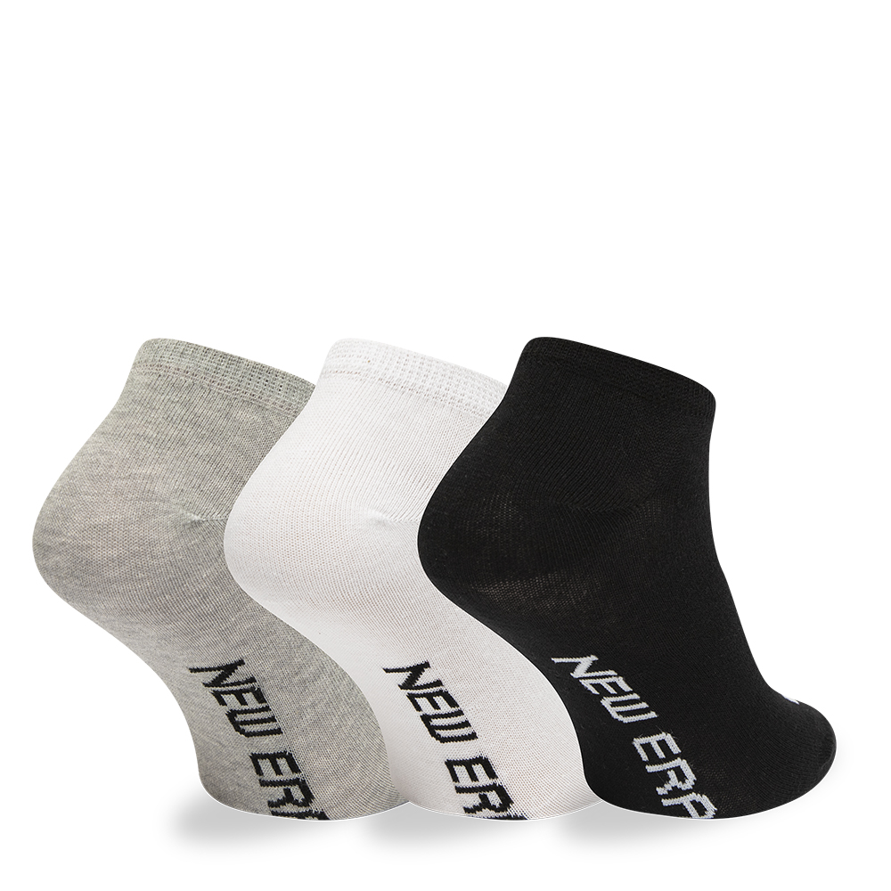 New Era Flag 3 Pack Grey, White and Black Socks