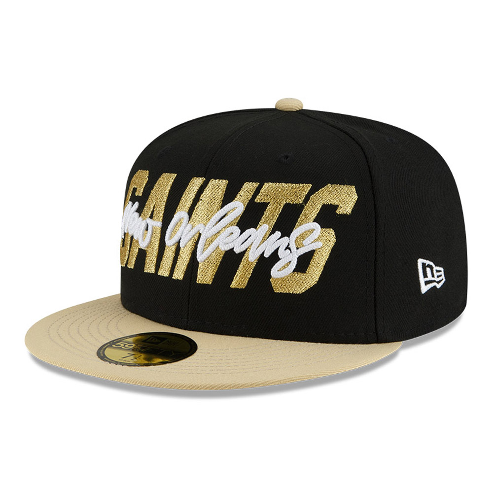 New Orleans Saints NFL Draft Black 59FIFTY Fitted Cap