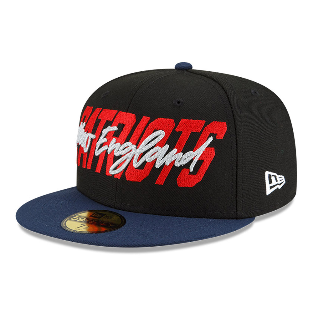 New England Patriots NFL Draft Black 59FIFTY Fitted Cap