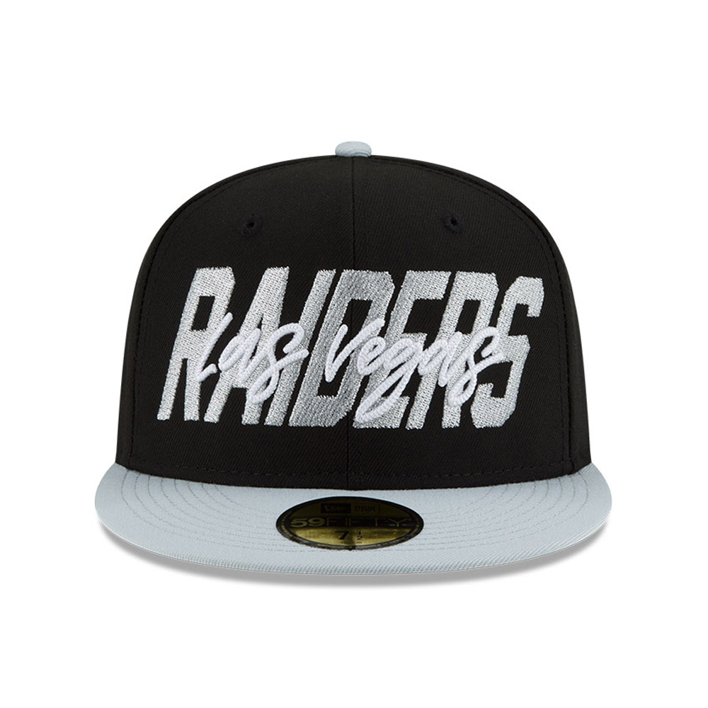 Cappellino 59FIFTY Fitted Las Vegas Raiders NFL Draft Nero