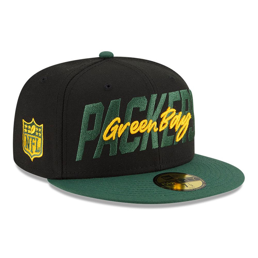 Green Bay Packers NFL Draft Black 59FIFTY Fitted Cap