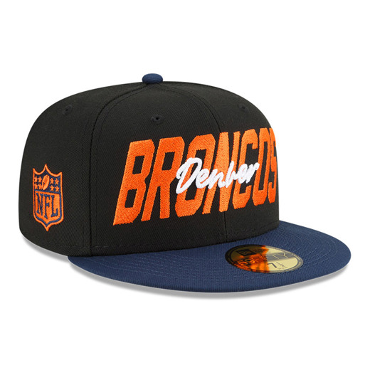 Cappellino 59FIFTY Fitted Denver Broncos NFL Draft Nero