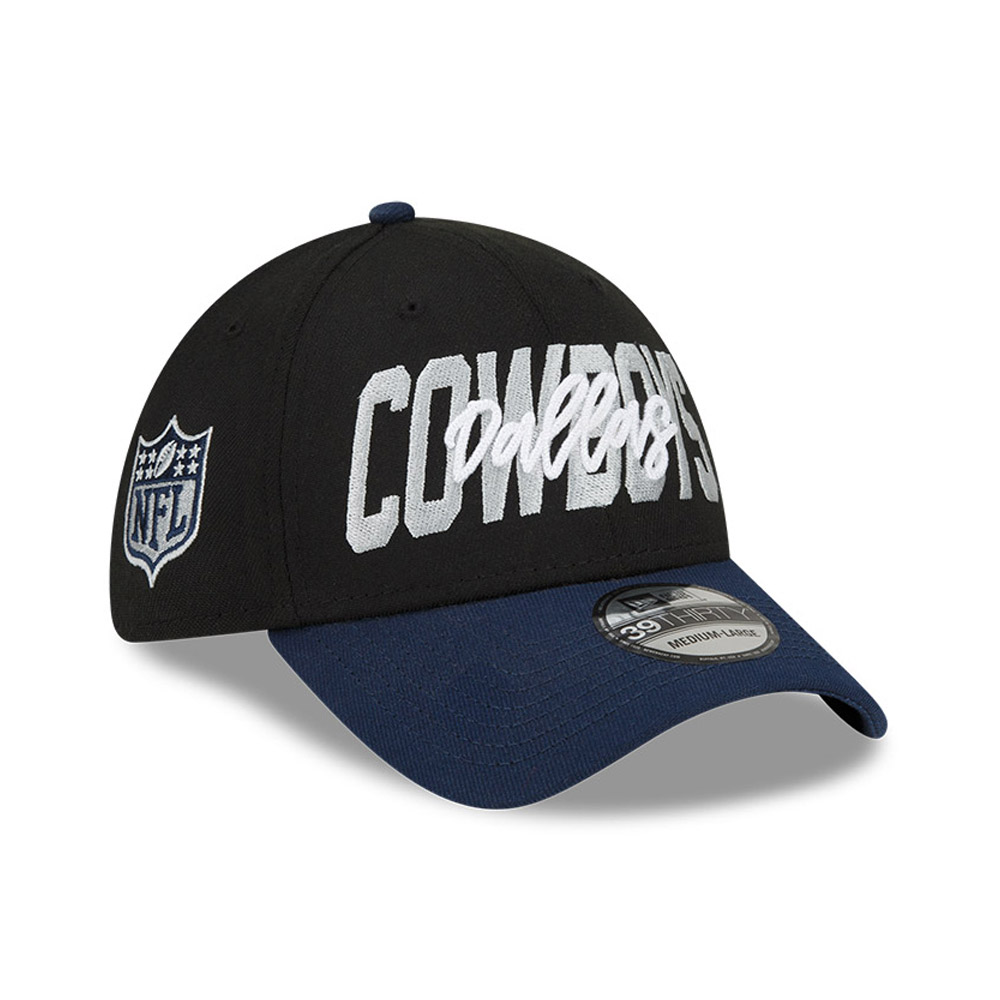 Dallas Cowboys NFL Draft Black 39THIRTY Stretch Fit Cap
