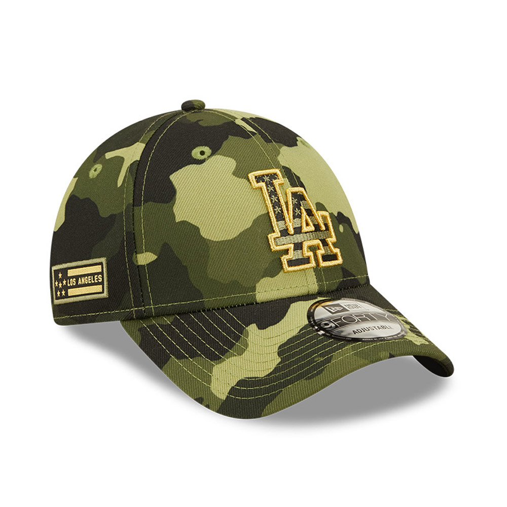 Offizielle New Era LA Dodgers MLB Armed Forces Camo 9FORTY Adjustable Cap