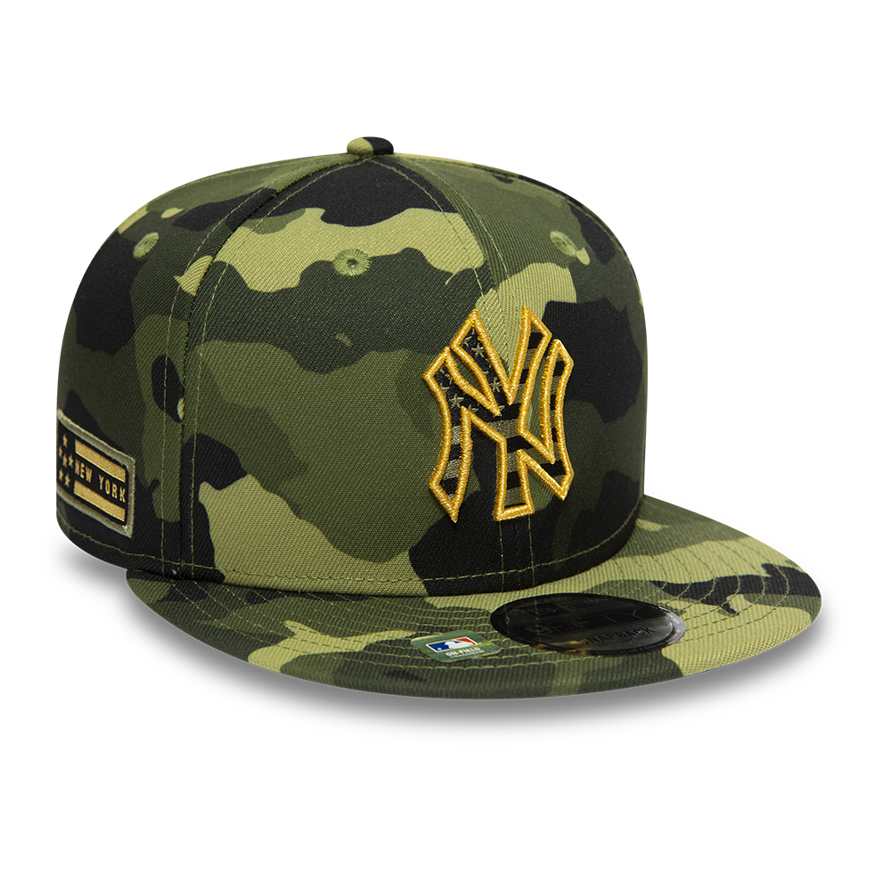 New York Yankees MLB Armed Forces Camo 9FIFTY Snapback Cap
