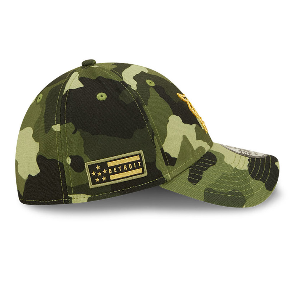 Detroit Tigers MLB Armed Forces Camo 39THIRTY Stretch Fit Cap
