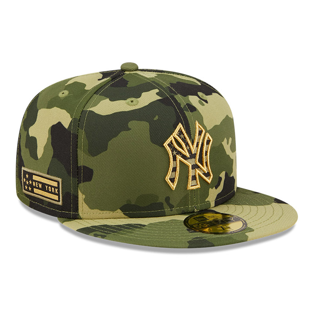 New York Yankees MLB Armed Forces Camo 59FIFTY Fitted Cap
