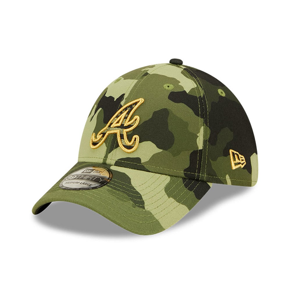 Atlanta Braves MLB Armed Forces Camo 39THIRTY Stretch Fit Cap