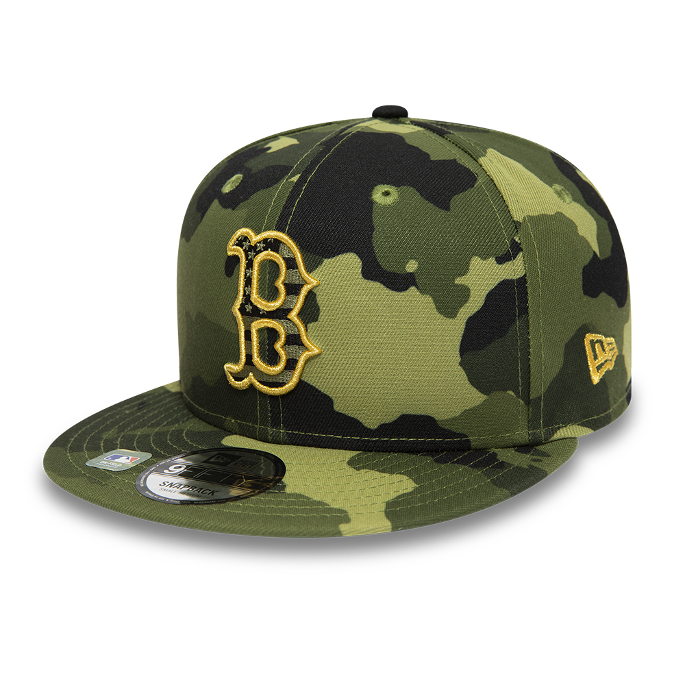 Boston Red Sox MLB Armed Forces Camo 9FIFTY Snapback Cap