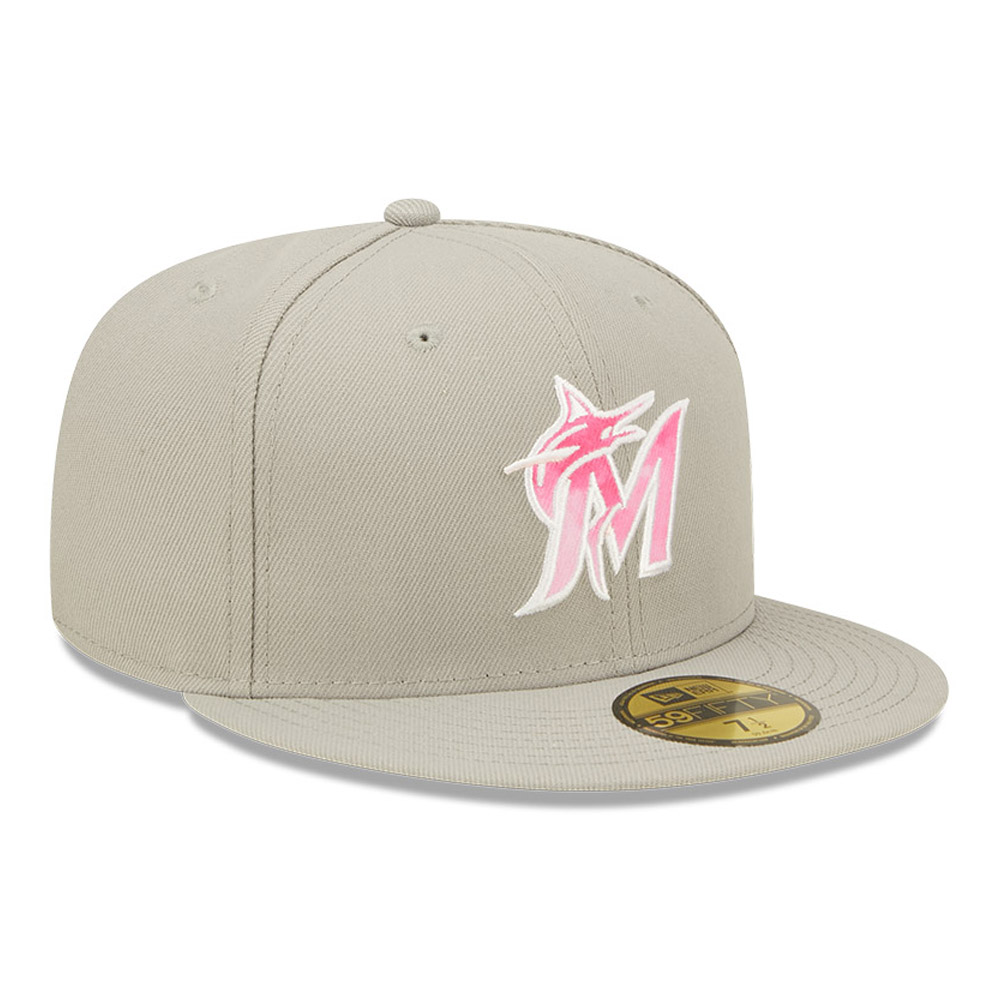 Miami Marlins MLB Mothers Day Grey 59FIFTY Fitted Cap