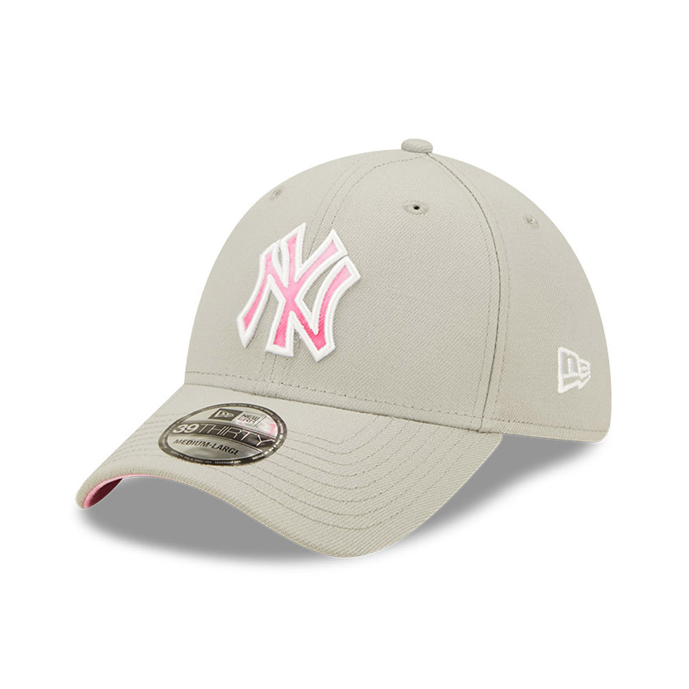 New York Yankees MLB Mothers Day Grey 39THIRTY Stretch Fit Cap