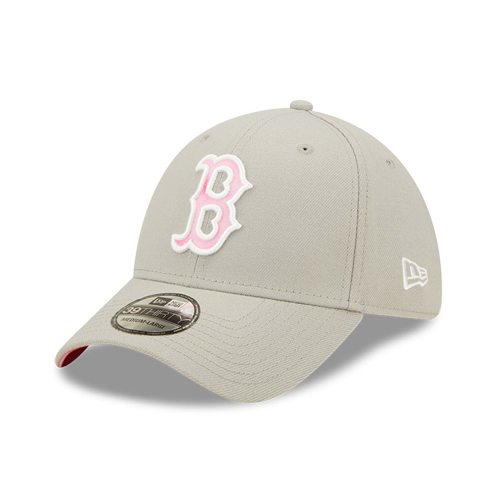 Boston Red Sox MLB Mothers Day Grey 39THIRTY Stretch Fit Cap
