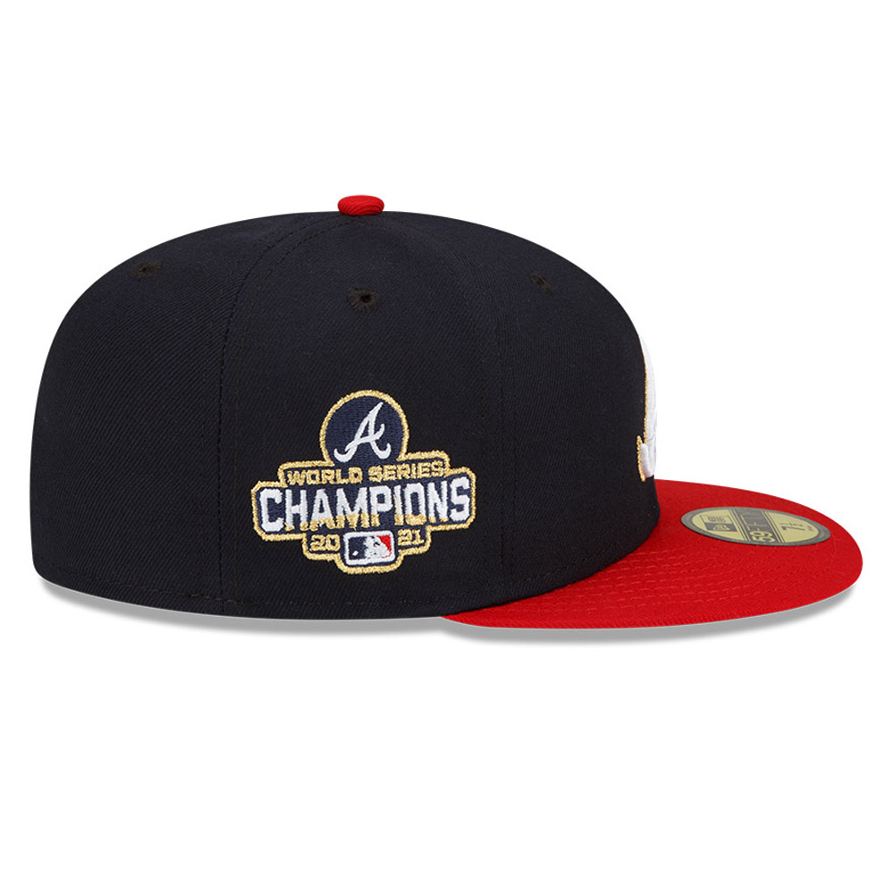 Cappellino 59FIFTY Fitted Atlanta Braves MLB Gold Blu Navy