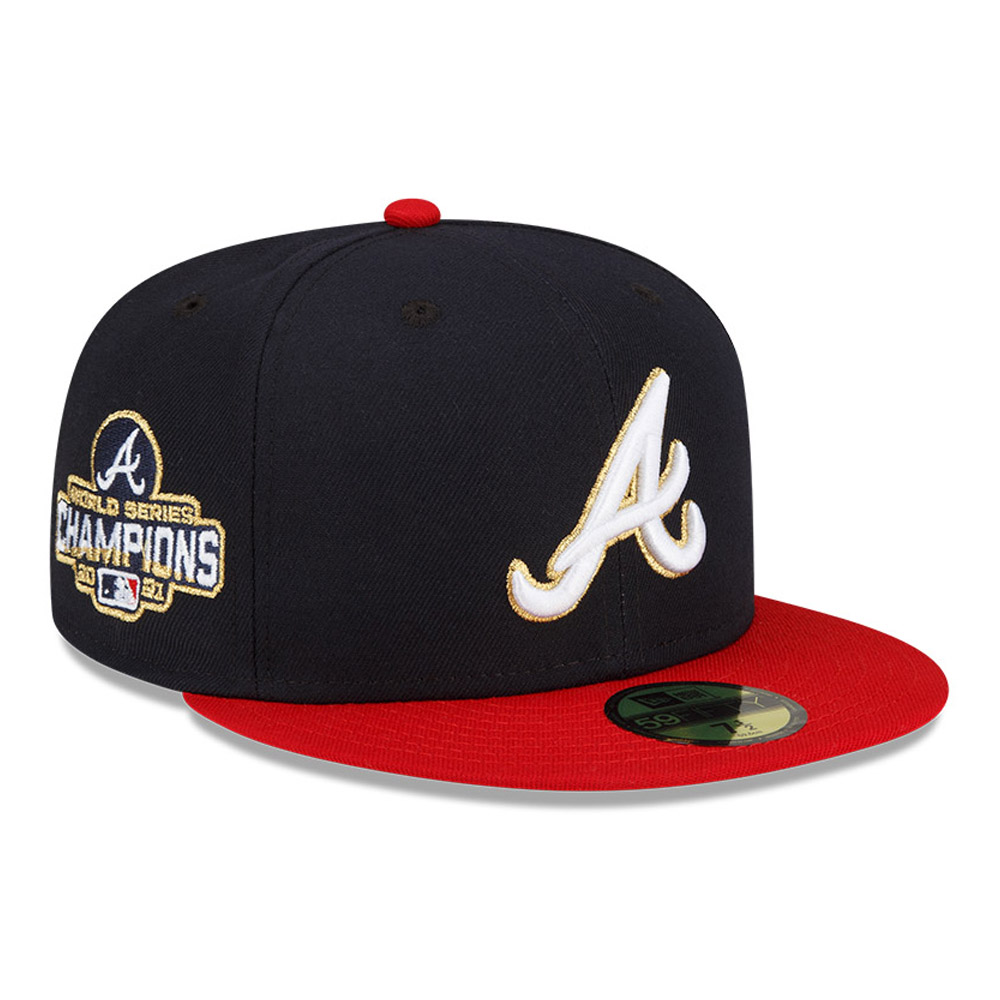 Cappellino 59FIFTY Fitted Atlanta Braves MLB Gold Blu Navy