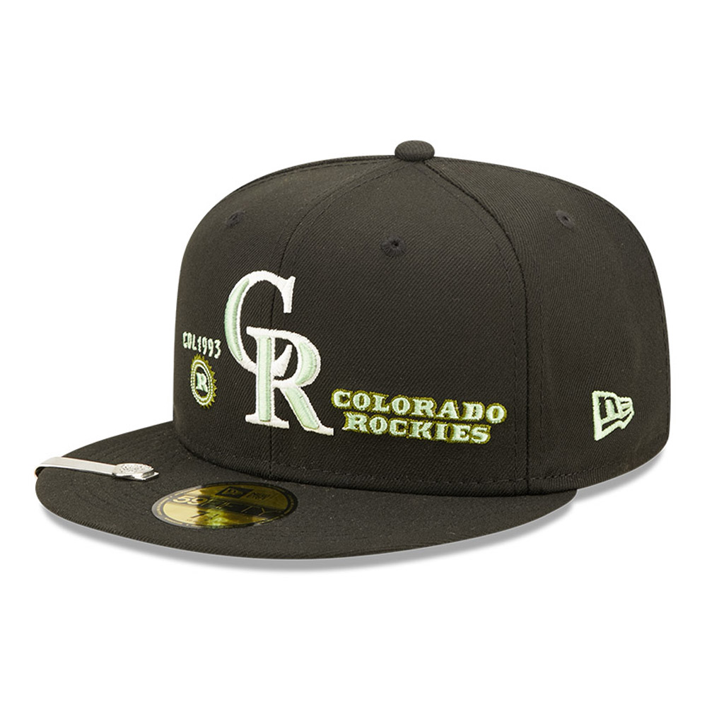 Official New Era Colorado Rockies MLB Money Black 59FIFTY Fitted Cap