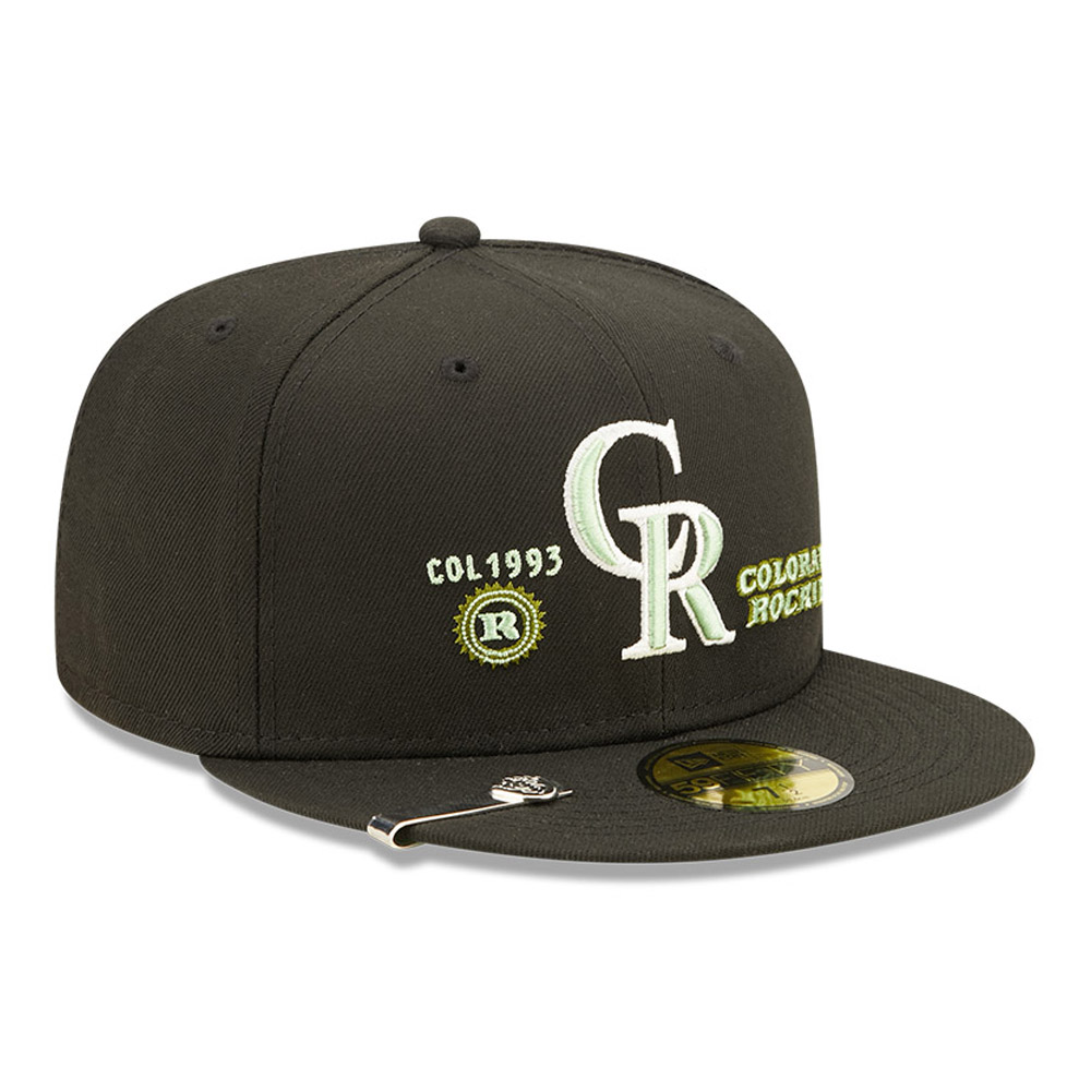 Schwarze Colorado Rockies MLB Money 59FIFTY Fitted Cap