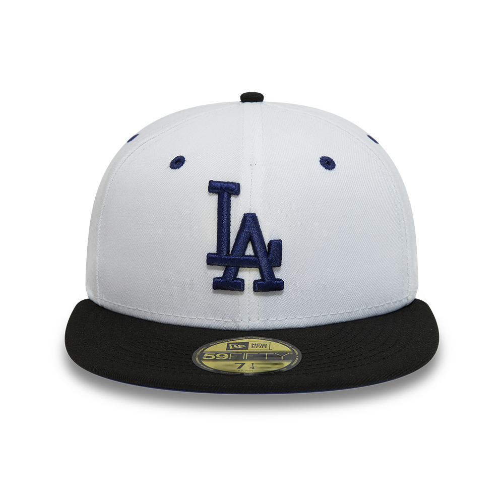 Casquette 59FIFTY Fitted LA Dodgers Chrome UV Blanc